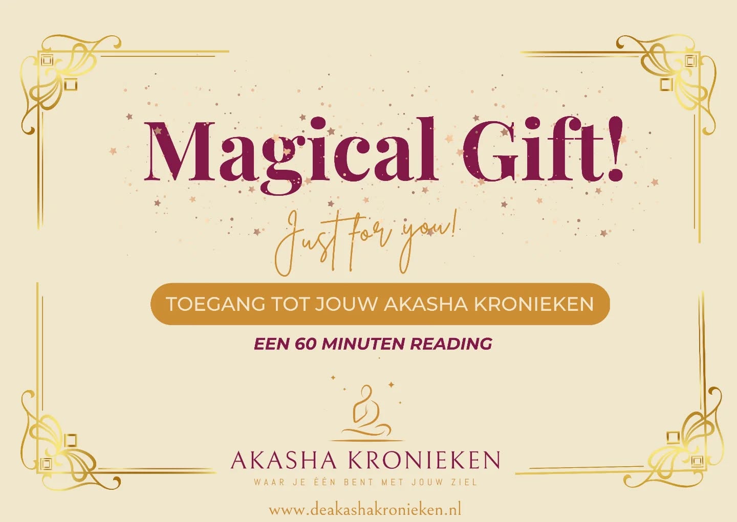 ✨️ CADEAUBON ALERT — Geef spiritualiteit cadeau ✨️

De feestdagen komen eraan, een tijd van warmte, verbinding en betekenisvolle gebaren. In plaats van materiële cadeaus, is het soms juist een zielsvolle ervaring die het meeste raakt. Iets wat echt van binnenuit verbindt. 💫

Het ontvangen van een cadeau kan zo’n hartverwarmende ervaring zijn, vooral als het komt van iemand die je goed kent. Een attent cadeau laat zien dat iemand niet alleen om je geeft, maar ook aandacht heeft voor je interesses en wat je diep van binnen beweegt. Het is altijd bijzonder om iets te krijgen dat speciaal voor jou is uitgekozen.

Ben je op zoek naar een magisch en origineel cadeau voor deze feestdagen? 🎁

Overweeg dan om een Akasha Kronieken reading cadeau te geven. Een zielsvolle ervaring die iemand helpt om diepere inzichten te krijgen in hun levenspad en zielenreis. Een moment van heling, bewustwording en verbinding met het hogere zelf. 🌟

Een betekenisvol cadeau dat niet alleen raakt, maar ook blijvende inzichten brengt.

https://www.deakashakronieken.nl/akasha-cadeaubon/