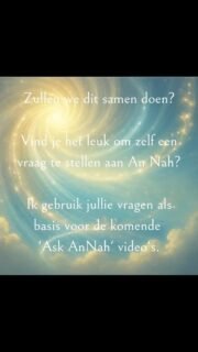 Samen met An Nah? ✨

​Ik wil graag video’s maken waar jij echt iets aan hebt. Daarom heb ik een vraag voor jou: wat zou jij nou eens aan An Nah willen vragen?

​Of het nu gaat over energie, je eigen pad of iets anders: laat je vraag hieronder achter in de reacties. 

Ik verzamel ze en gebruik ze als inspiratie voor mijn volgende video's!

​👇 Stel je vraag hieronder!

🤍