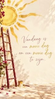 Vandaag is een mooie dag om een mooie dag te zijn ☀️

En schijnt de zon nog niet? Dan schilder je er zelf eentje bij 😃

Je hoeft niet altijd te wachten tot er iets bijzonders gebeurt. Je kunt zelf kleur geven aan je dag. Door iets te doen waar je blij van wordt, een idee op te pakken of die stap te zetten waar je al een tijdje over nadenkt.

Vandaag zet ik zo’n stap. Eentje waar ik heel veel zin in heb en die voor mij het begin is van iets moois.

Wat precies? Dat vertel ik jullie later wel. 

Vandaag geniet ik gewoon even van dit gevoel 💛